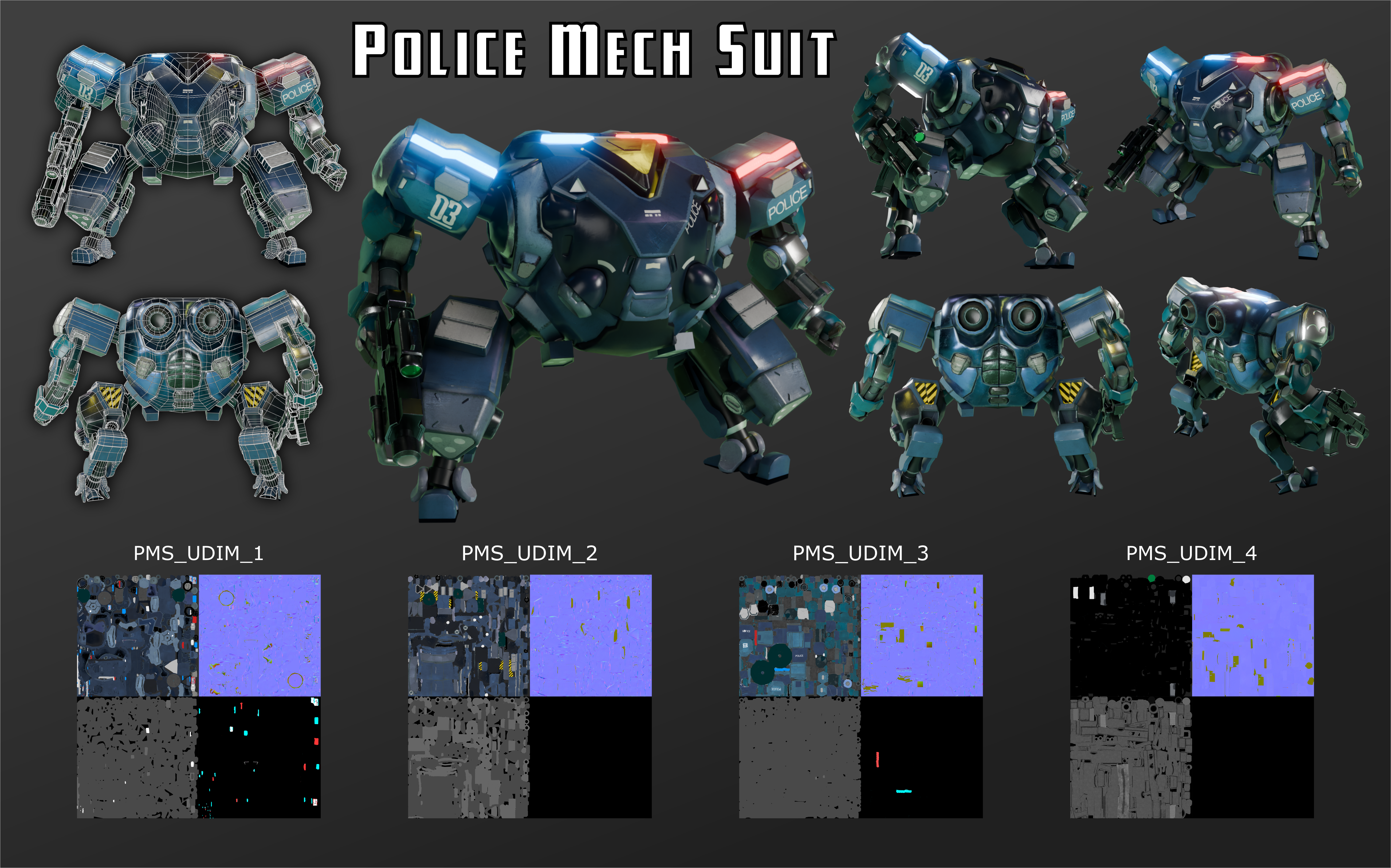police mech suit layout
